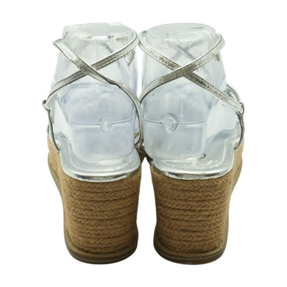 Silver Wedged Sandals