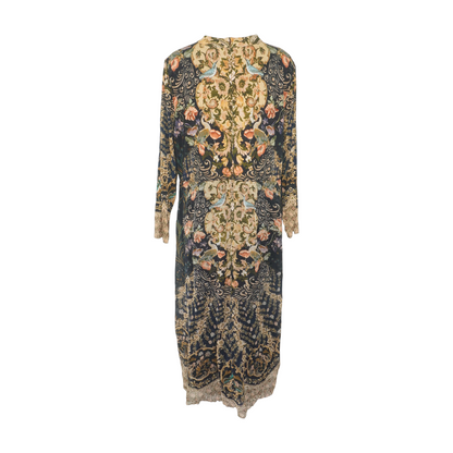 Navy Plus Floral Midi Dress