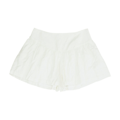 White Solid Chino Shorts