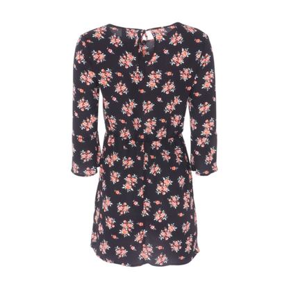 Black Floral Mini Dress