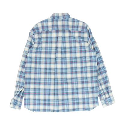 Blue Plaid Long Sleeve Button Down