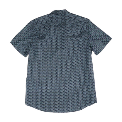 Blue Print Short Sleeve Button Down