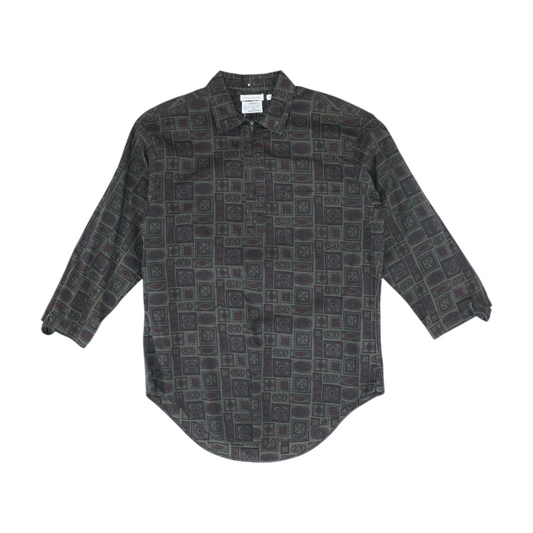 Vintage Green Abstract Blouse