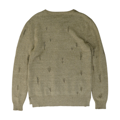 Brown Solid Pullover Sweater