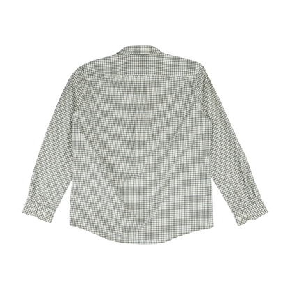 Beige Check Long Sleeve Button Down