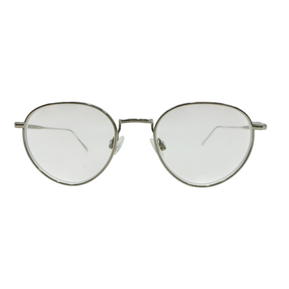 Silver Ezra M Round Prescription Eyewear