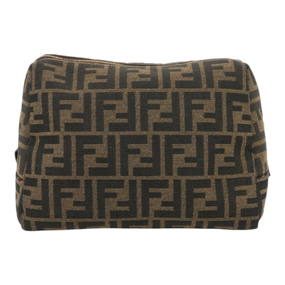 Brown & Tobacco Zucca FF Jacquard Medium Cosmetic Bag