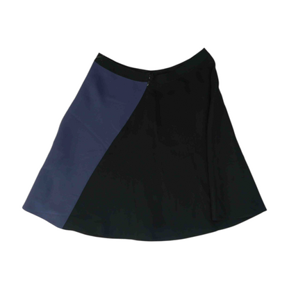 Black Color Block Mini Skirt