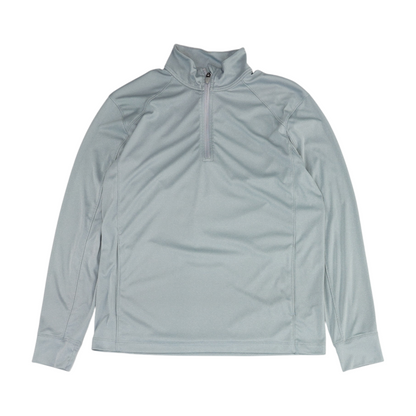 Gray Solid 1/4 Zip Pullover