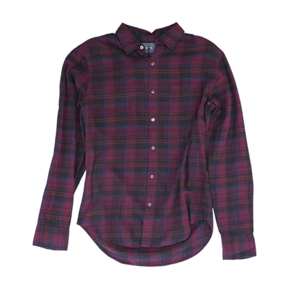 Maroon Plaid Flannel Button Down