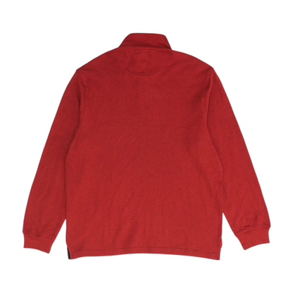 Red Solid 1/4 Zip Pullover