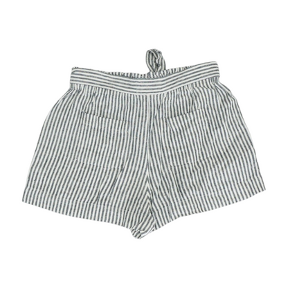 White Striped Casual Shorts