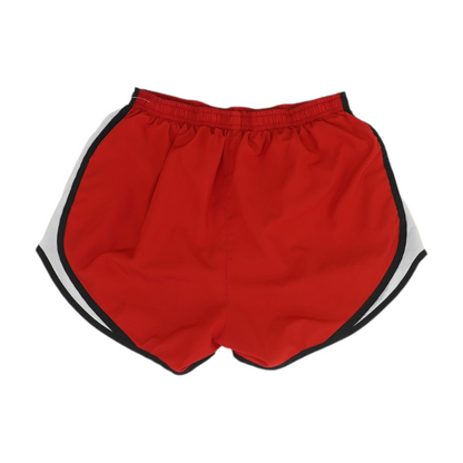Red Solid Active Shorts