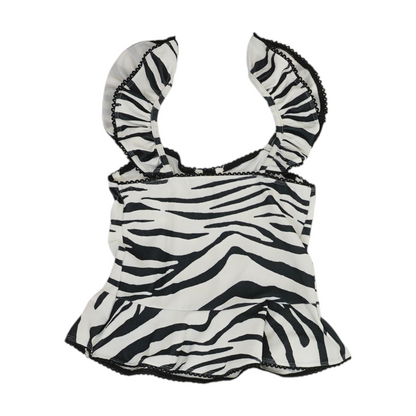 White Animal Print Blouse