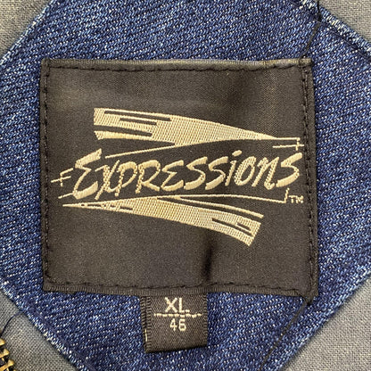 Vintage Blue Solid Denim Jacket