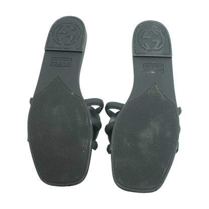 The Palma Rubber Slides in Black