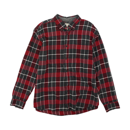Red Plaid Flannel Button Down