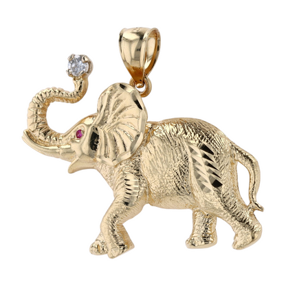 14K Yellow Gold Diamond Pendant