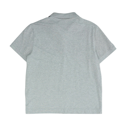 Gray Solid Short Sleeve Polo