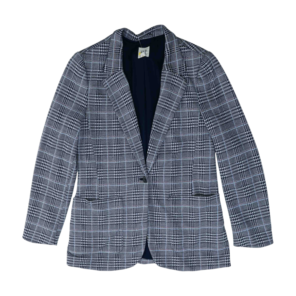 Navy Check Blazer