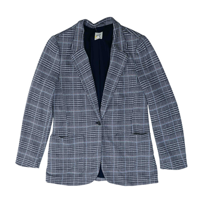 Navy Check Blazer