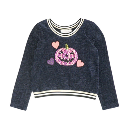 Navy Graphic Pullover Sweater