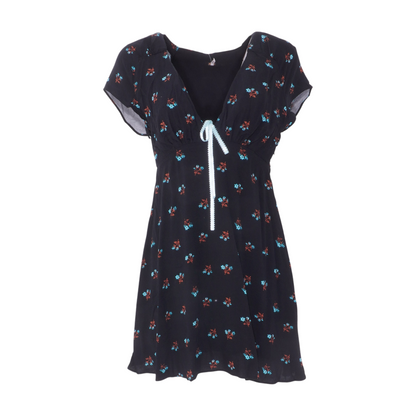 Black Floral Mini Dress