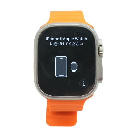 49mm Ultra 2 Titanium Smartwatch Orange Band Medium