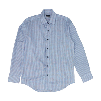 Blue Plaid Long Sleeve Button Down