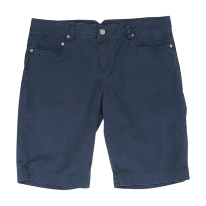 Navy Solid Denim Shorts