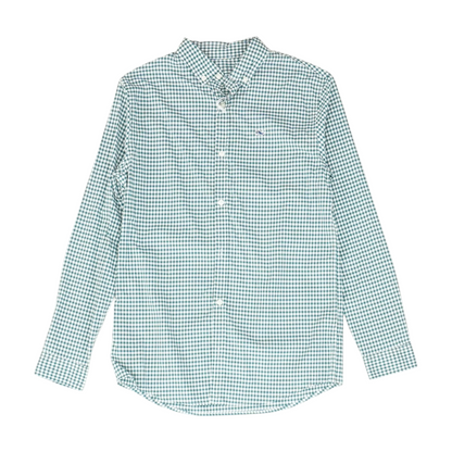 Green Check Long Sleeve Button Down