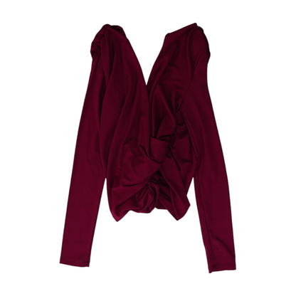 Magenta Cowl Neck Blouse