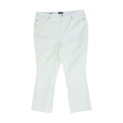 White High Rise Slim Bootcut Leg Jeans