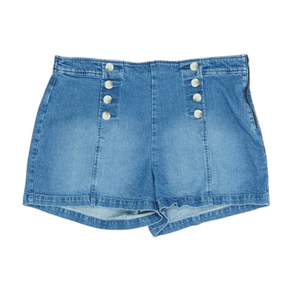 Blue Plus Solid Denim Shorts