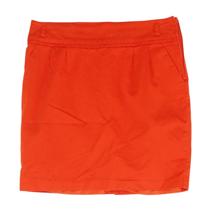 Red Solid Mini Skirt