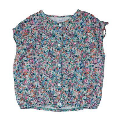 Green Floral Blouse