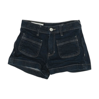 Indigo Solid Denim Shorts