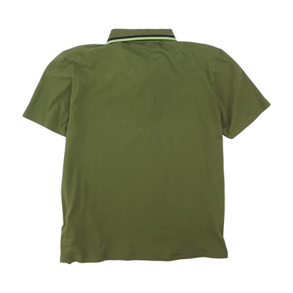 Green Solid Short Sleeve Polo