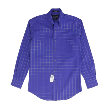 Purple Check Long Sleeve Button Down