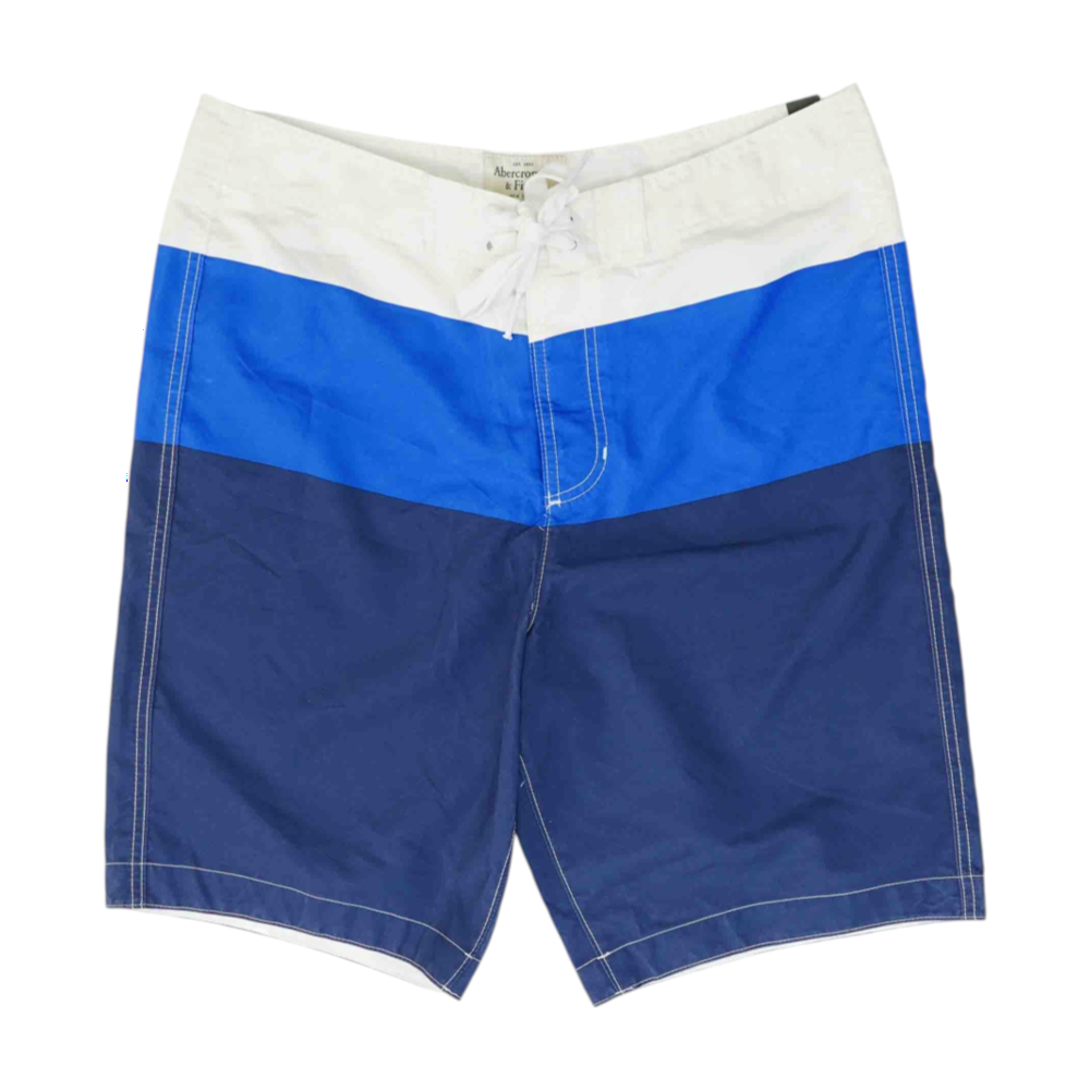 Blue Color Block Swim Bottom