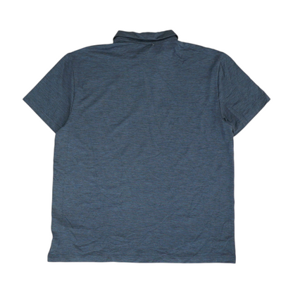 Blue Solid Short Sleeve Polo