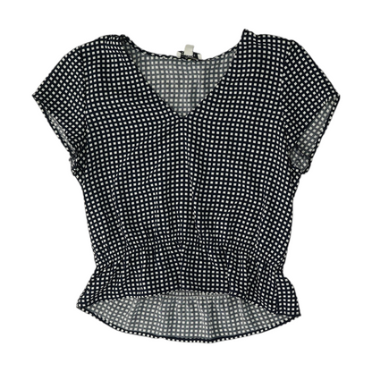 Navy Check Blouse