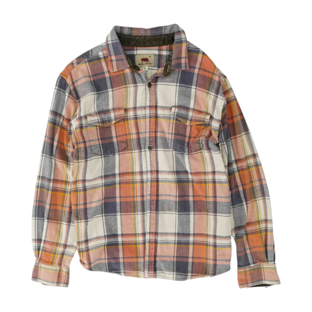 Dakota Grizzly Multi Plaid Flannel Button Down – Image 1