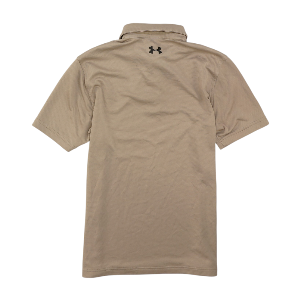Tan Solid Short Sleeve Polo