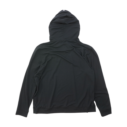 Black Solid Hoodie Pullover