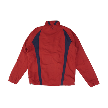Red Color Block 1/4 Zip Pullover