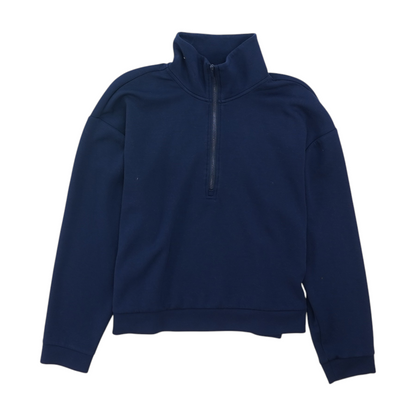Navy Solid 1/4 Zip Pullover