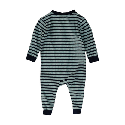 Blue Striped One-Piece