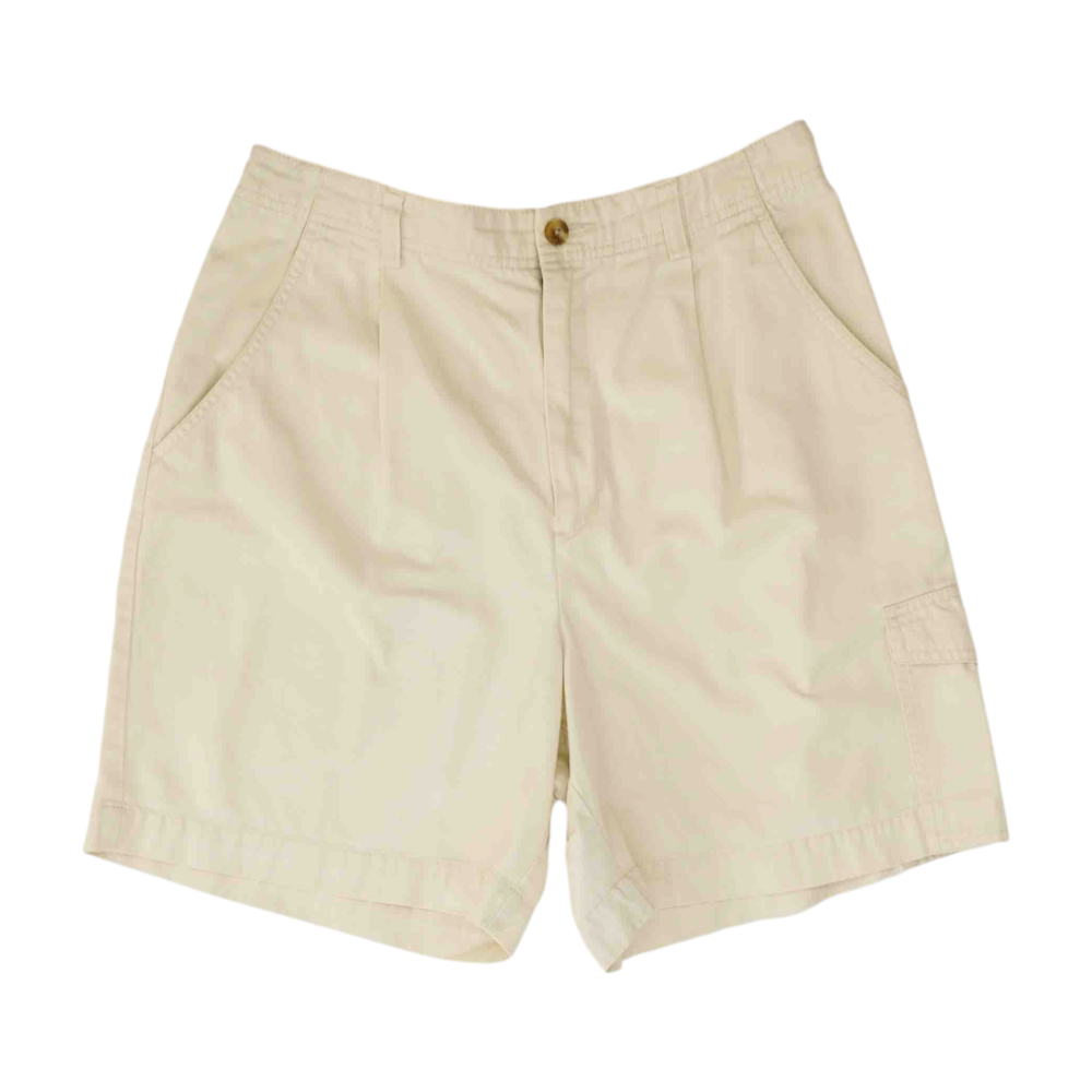 Cream Solid Chino / Khaki Shorts