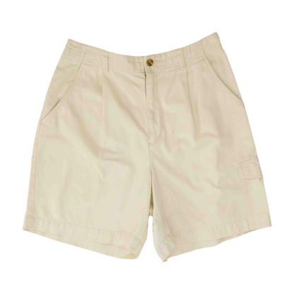 Cream Solid Chino / Khaki Shorts